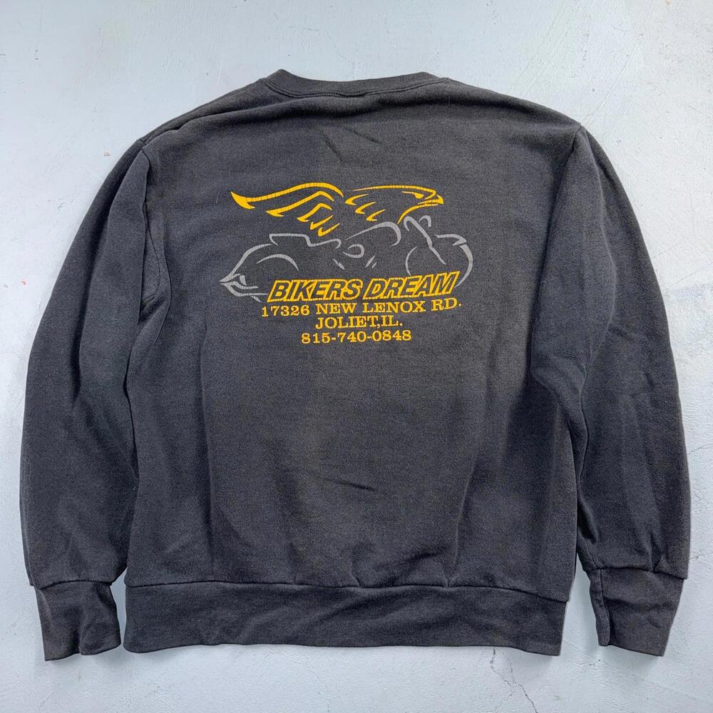 VTG 80s Harley Davidson Motorcycle Sweatshirt Nobodys Ol Lady Joliet 3D Emblem - Picture 10 of 11